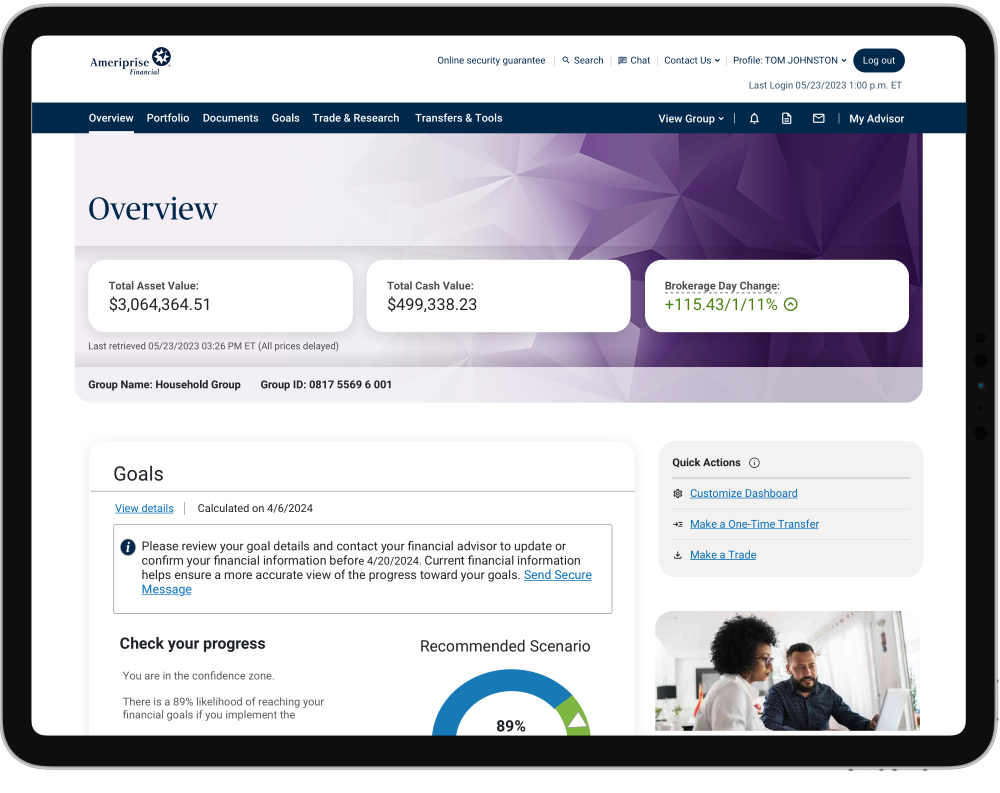 Online access ipad