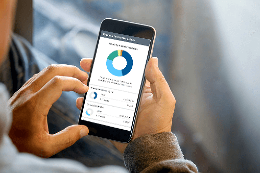Ameriprise.com app on a cell phone.